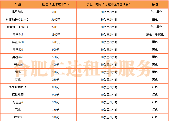 合肥婚庆租车价格